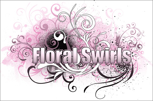 Classic Floral Swirl Brushes