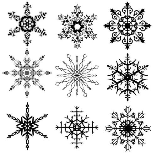 Assorted Snowflake Brushes