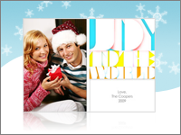 5x7 PSD Holiday Greeting Card Template Modern Joy