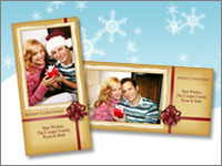 Merry Christmas 4x8 Greeting Card Template - 4E002