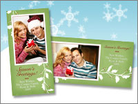 Seasons Greetings 4x8 Greeting Card Template - 4E004