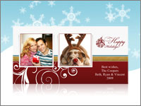Happy Holidays 4x8 Greeting Card Template - 42E006