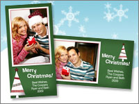 Merry Christmas 4x8 Greeting Card Templates - 4E009