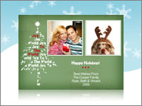 Joy To The World 5x7 Greeting Card Template - 52E011-S