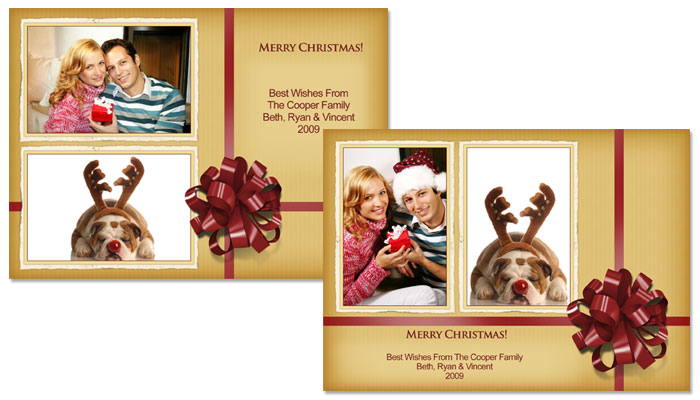 Merry Christmas 5x7 Greeting Card Templates - 52E012